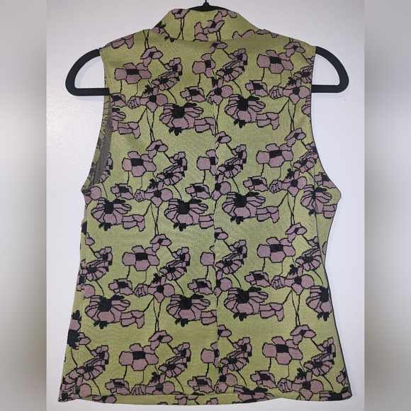 ZARA Green Limited Edition Jacquard Top - Picture 3 of 4